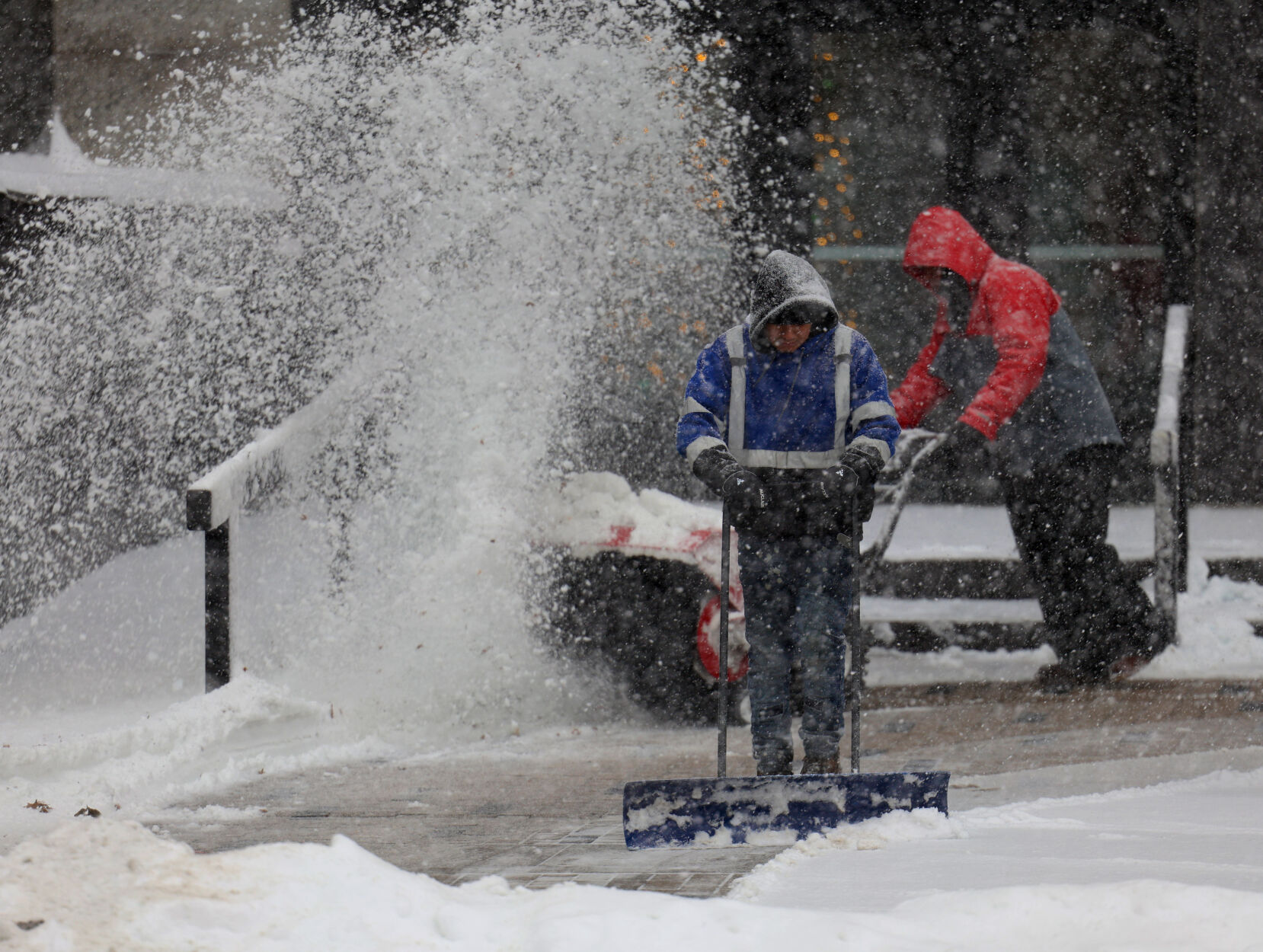 Man shovels snow in Louisville - Jan. 5, 2025.JPG